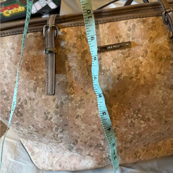 Nine West Floral Tote Beige Cream Hand Bag Large - Picture 10 of 10